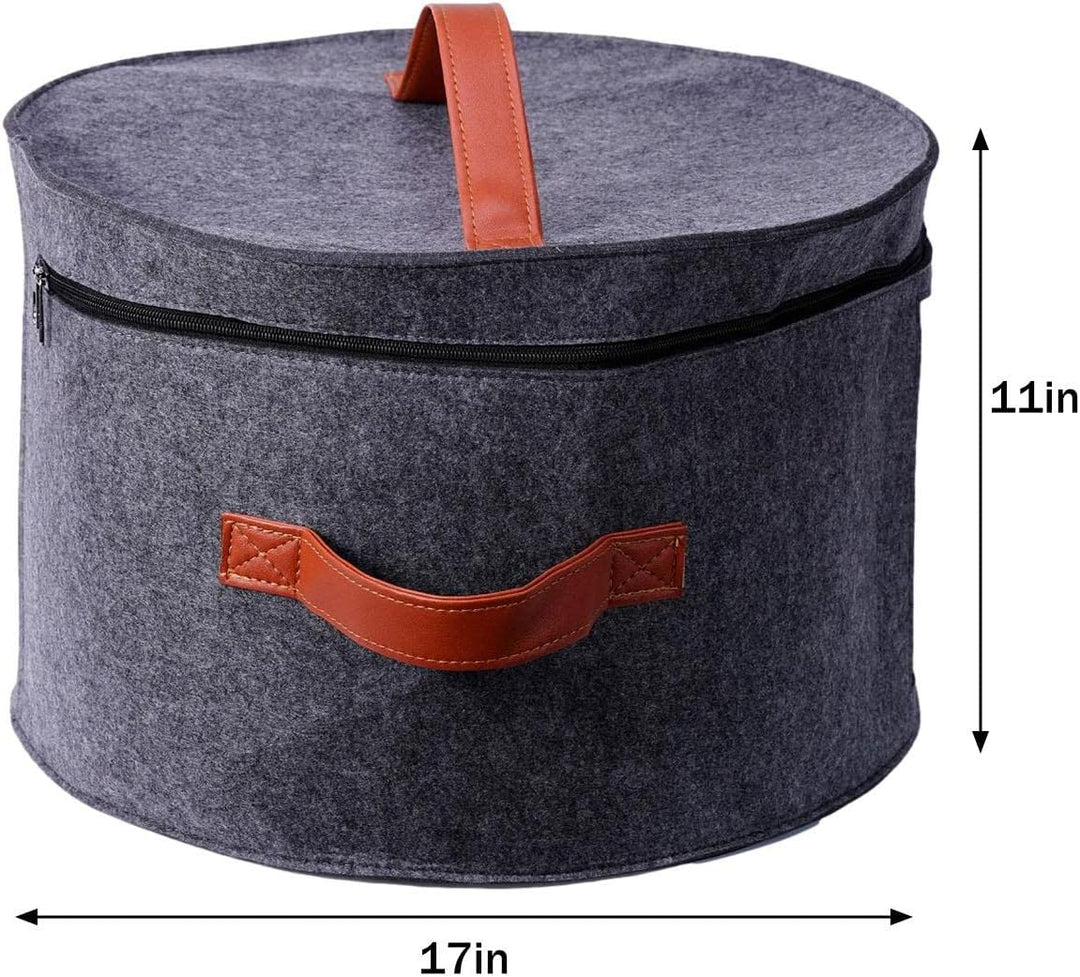 sadfd 2 Stück Hutschachtel Rund Mit Deckel, Gross Hutkoffer, Hutbox Pop Up Hut Aufbewahrungsbox, Run