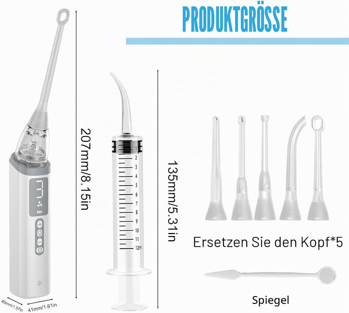 Tonsillenstein Entferner Set: Elektrisches Mandelsteine Entfernen, 3-Stufen-Absaug-Mandelsteinentfer