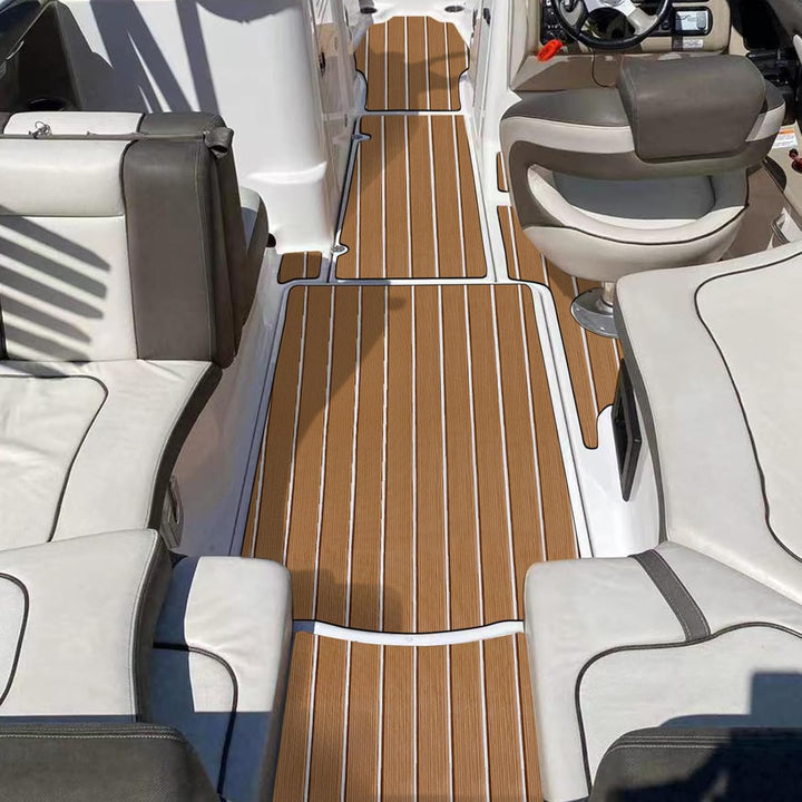 Hzkaicun Eva Schaum Boot 240x17/41/60/90 cm, Teakholz Eva Schaum Bodenbelag, Selbstklebende Deck Tep