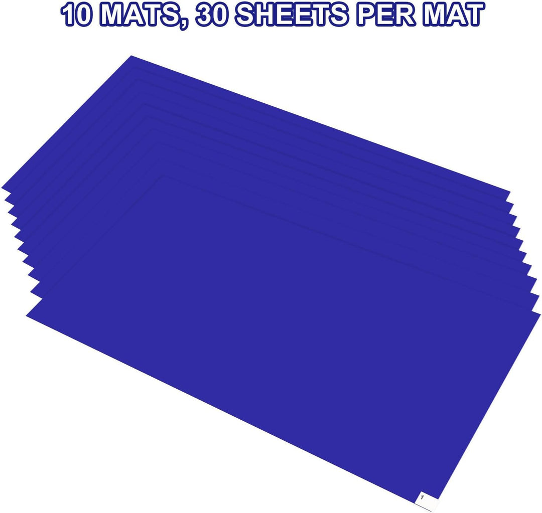 sourcing map 10 Stück Reinraum-Klebefussmatten, 18" x 36" Polyethylen-Klebematten, Erfassen von Schm