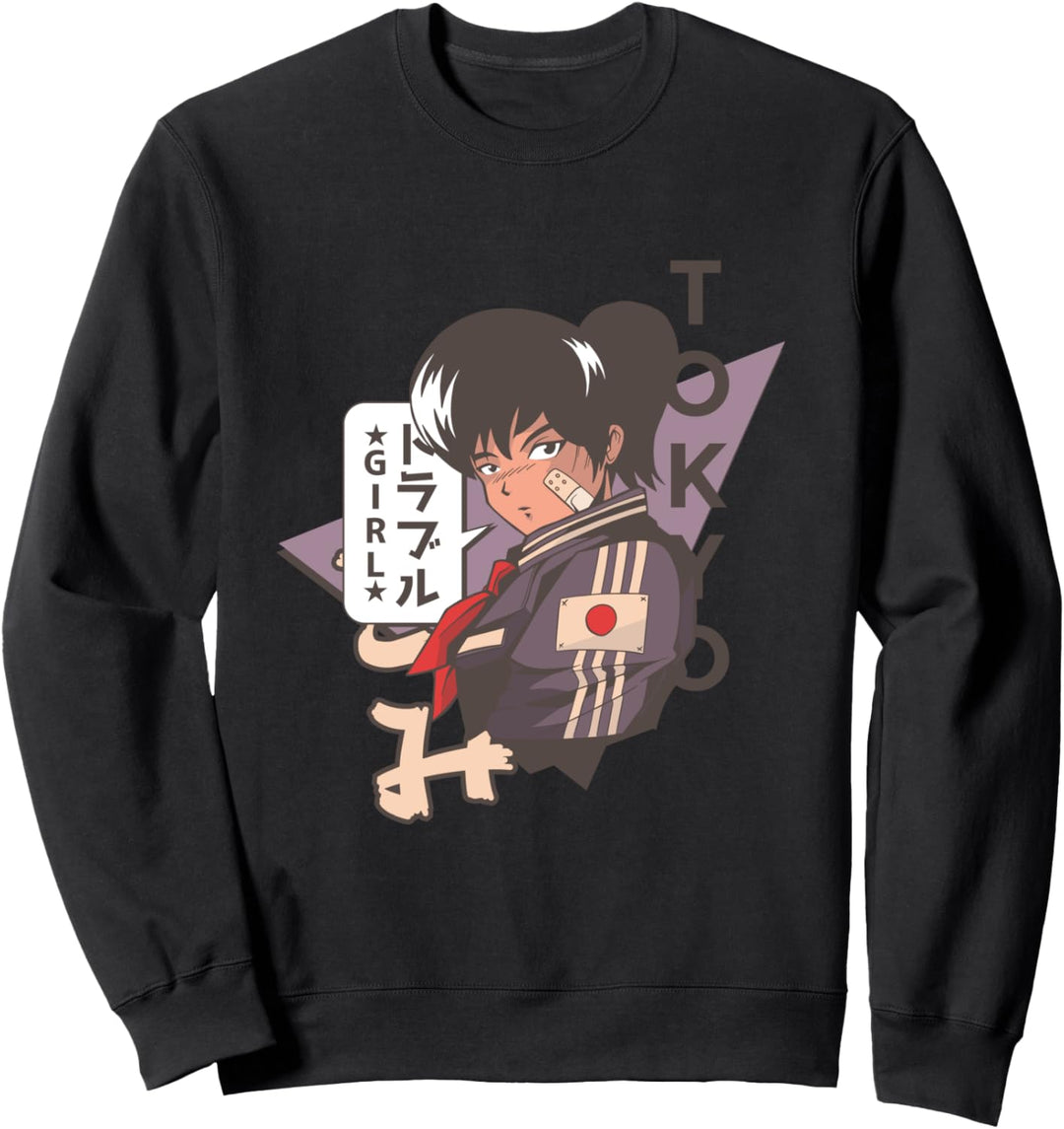Weibliche Anime-Figur - Japanischer Manga Sweatshirt