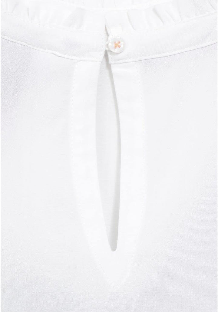 STREET ONE Damen A343218 Viskosebluse Bluse, White, 34