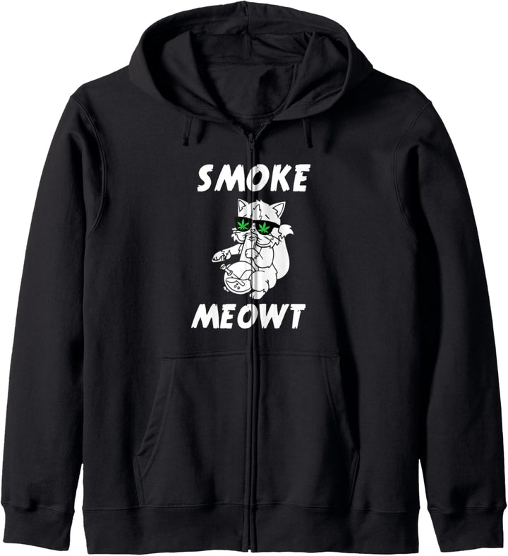 Lustiger Rauch Meowt Stoner Cat Weed Kapuzenjacke