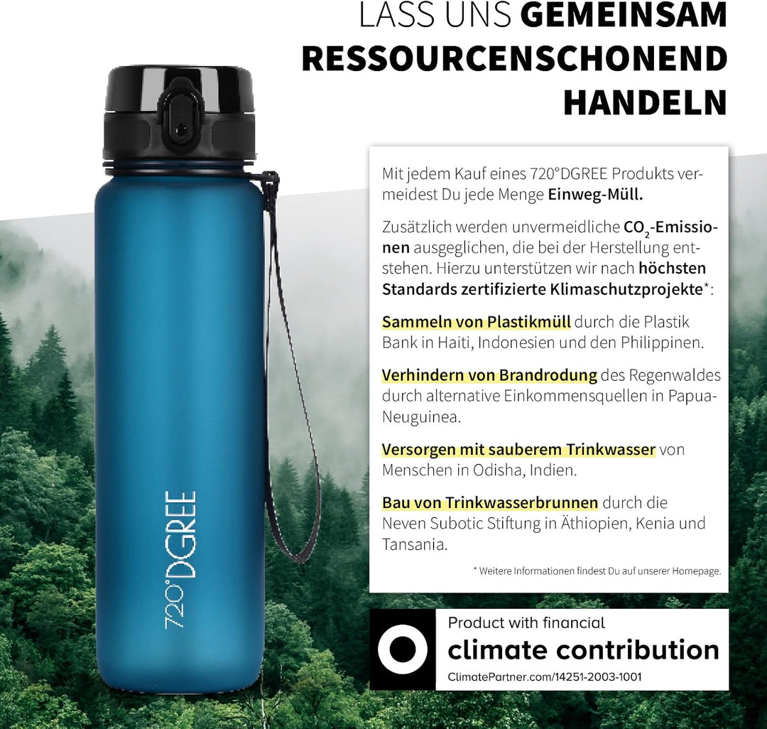 720°DGREE Trinkflasche “uberBottle“ 350ml, 500ml, 650ml, 1l, 1,5 Liter softTouch +Früchtebehälter -