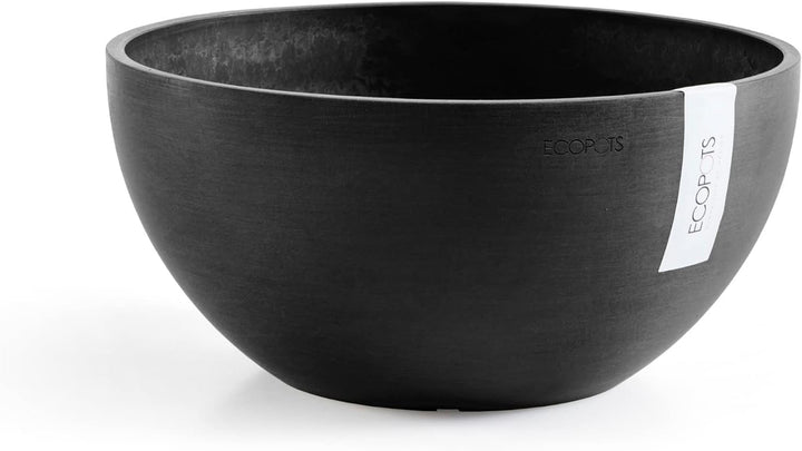 ECOPOTS Pflanzschale Blumentopf Brüssel Dunkelgrau - Durchmesser Ø 35 cm rund gross - Pflanzentopf a