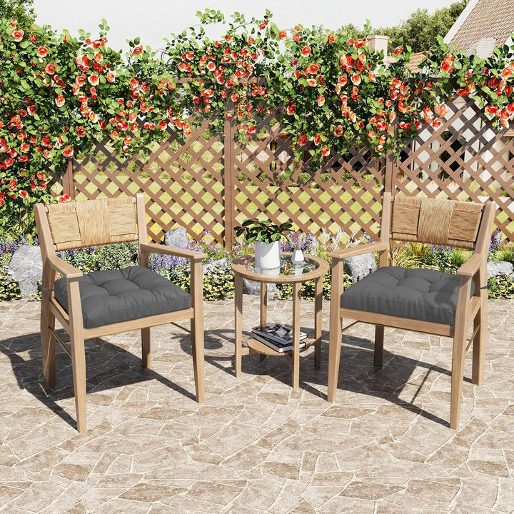2er Set Sitzkissen Outdoor wasserdicht 45x45x8 cm – UV-beständige Polster für Gartenstühle, Terrasse