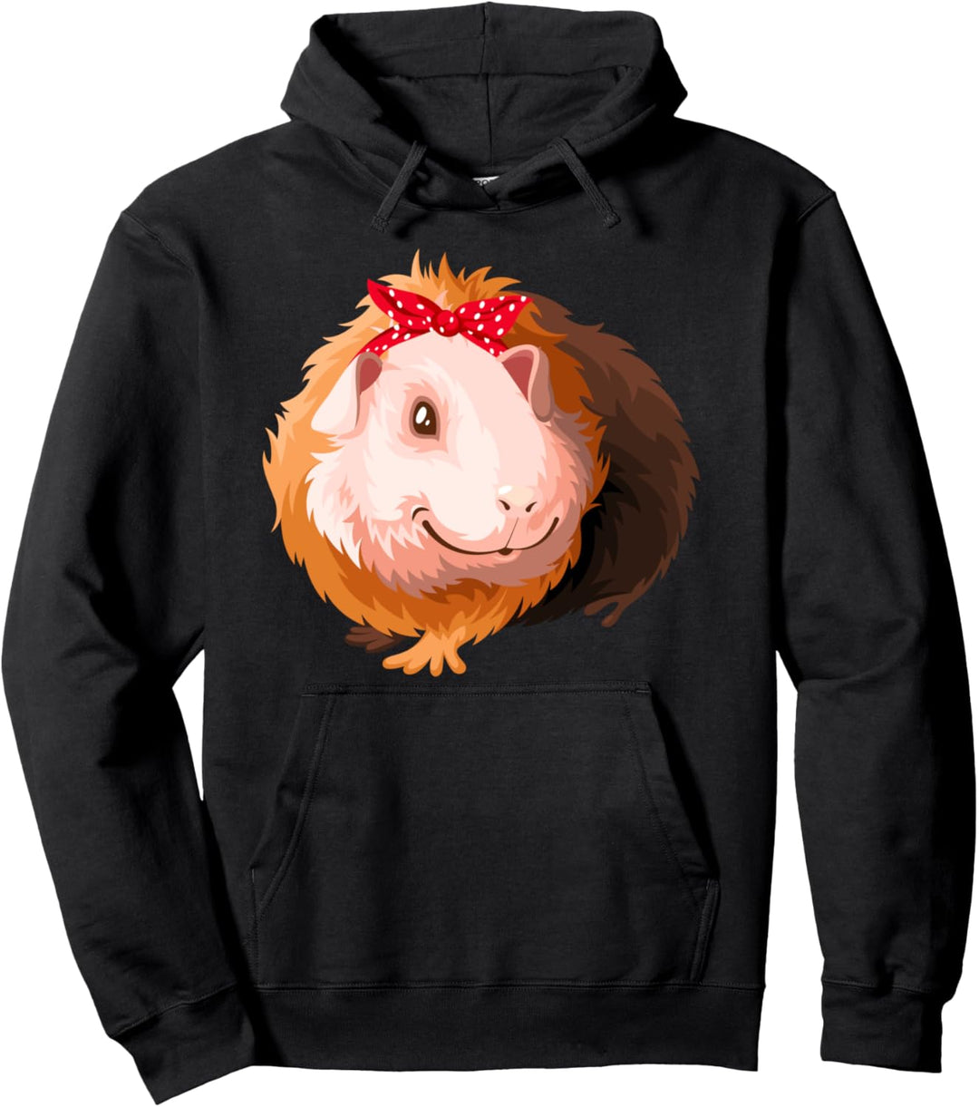 Meerschweine mit Haarspange Tier Guinea Pig Meerschweinchen Pullover Hoodie