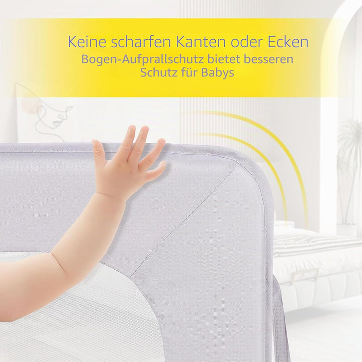 OHMG Bettgeländer,Sicherheitsgitter für Kinder,Sicherheitsgitter für Bett,höhenverstellbar,tragbar,B