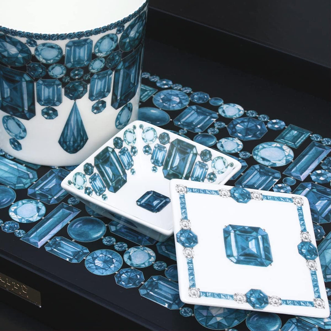 Taitù ciotolina quadrata con coperchio Forever h 4cm 9,5x9,5cm porcellana Bone China 12-2-14 - Defau