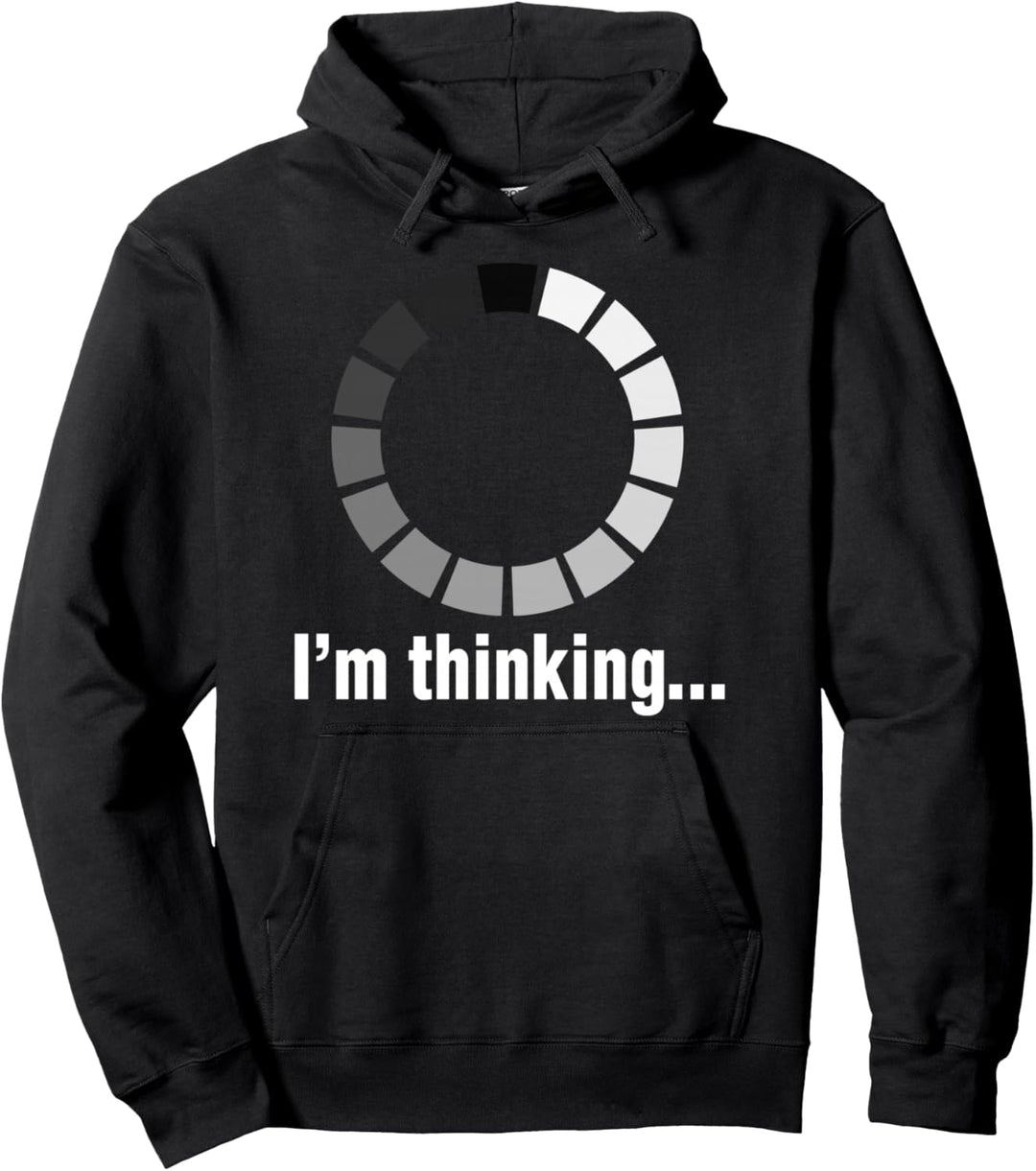 Ich denke, Spinnrad Pullover Hoodie
