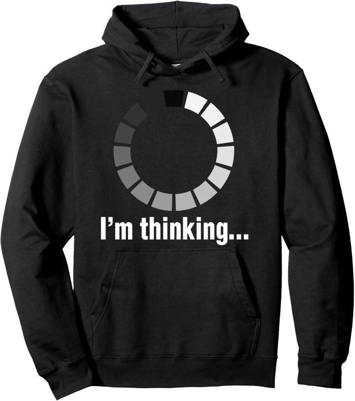 Ich denke, Spinnrad Pullover Hoodie