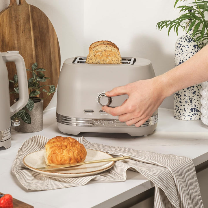 Salter Rise 2-Scheiben-Toaster – 800 W, 7 Bräunungsstufen, breite Schlitze, Hochhebe-Auswurf, heraus