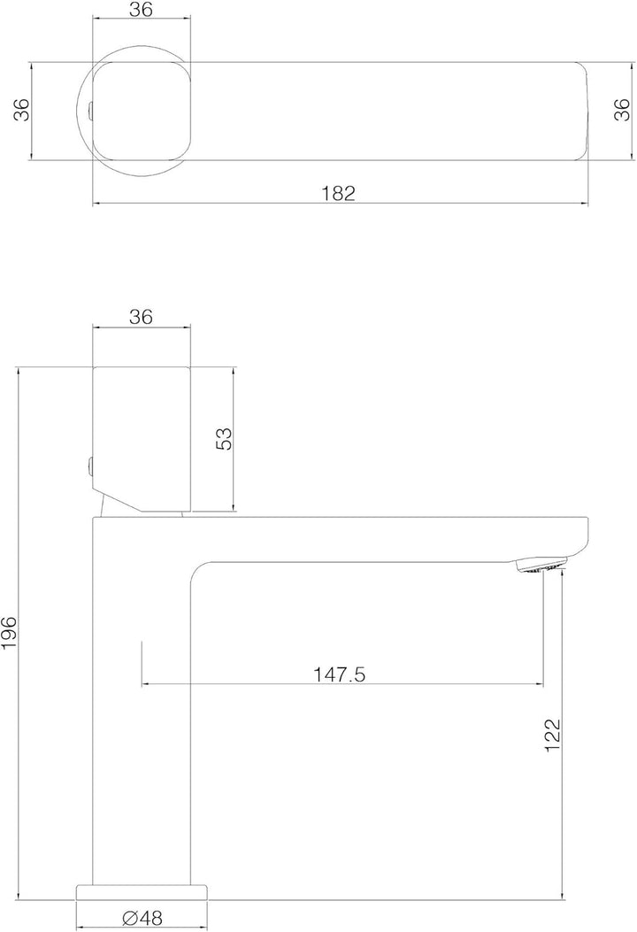 doporro Armatur Bad Wasserhahn Badezimmer Einhebelmischer Schwarz matt 19,6 cm hoch Waschbeckenarmat