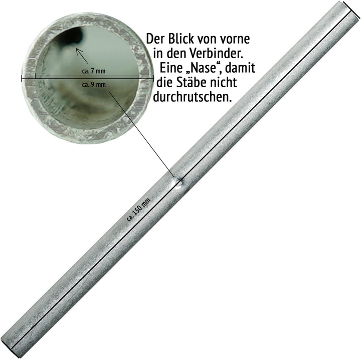 10 grüne sehr stabile Rankstäbe 200 cm (2 Meter) 7 mm Dm Rundstäbe aus Glasfaser (Fiberglas) Glasfas