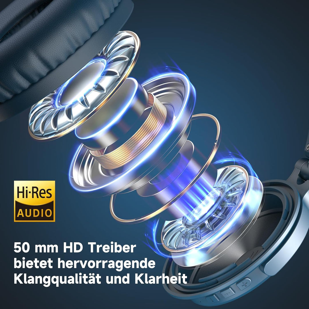 OneOdio Bluetooth Kopfhörer Over Ear [Bis zu 110 Std & BT 5.2] Kopfhörer Kabellos Bluetooth mit 50mm