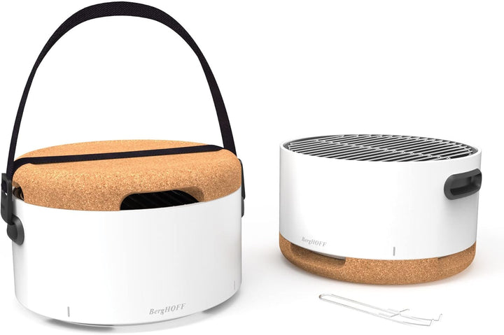 BergHoff Tischgrill Leo (Holzkohlegrill tragbar, Camping Grill inkl. Zubehör, Tragbarer Reisegrill k