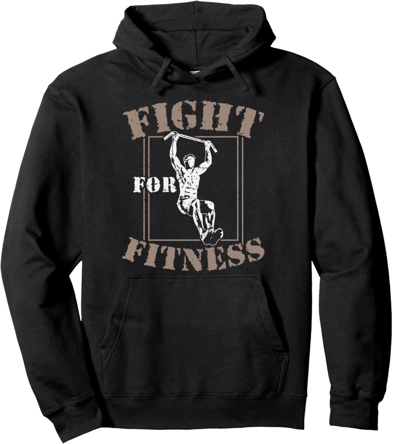 Calisthenics Pull-Up Übung "Fight for Fitness" Pullover Hoodie