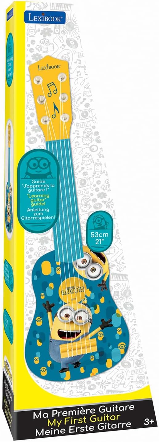 Lexibook, Ich - Einfach unverbesserlich Minions, Meine erste Gitarre für Kinder, 6 Nylonsaiten, 21“