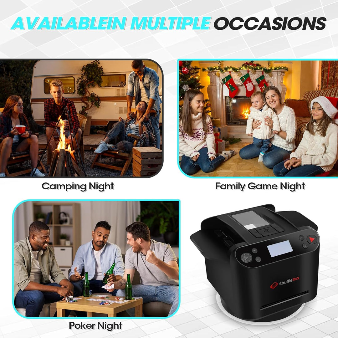 ShuffleBox G1 Pro Automatische Kartenmischer und Kartensender 2 in 1,Ultra leise,für UNO, Taco Cat Z