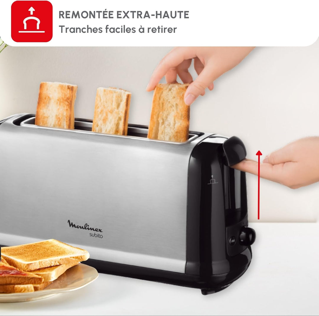 MOULINEX LS260800 Subito Toaster - Edelstahl und Schwarz