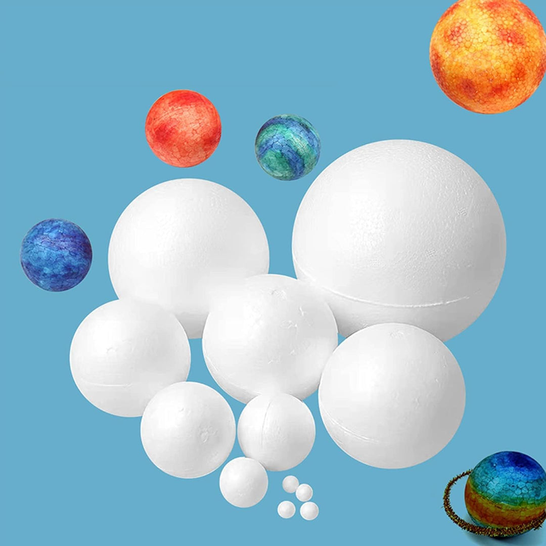 Solar System Modell Kit für Kinder mit 14 Schaumkugel, 12 Bambusstäbe, 12 Farbpigmente, 2 Malpinsel