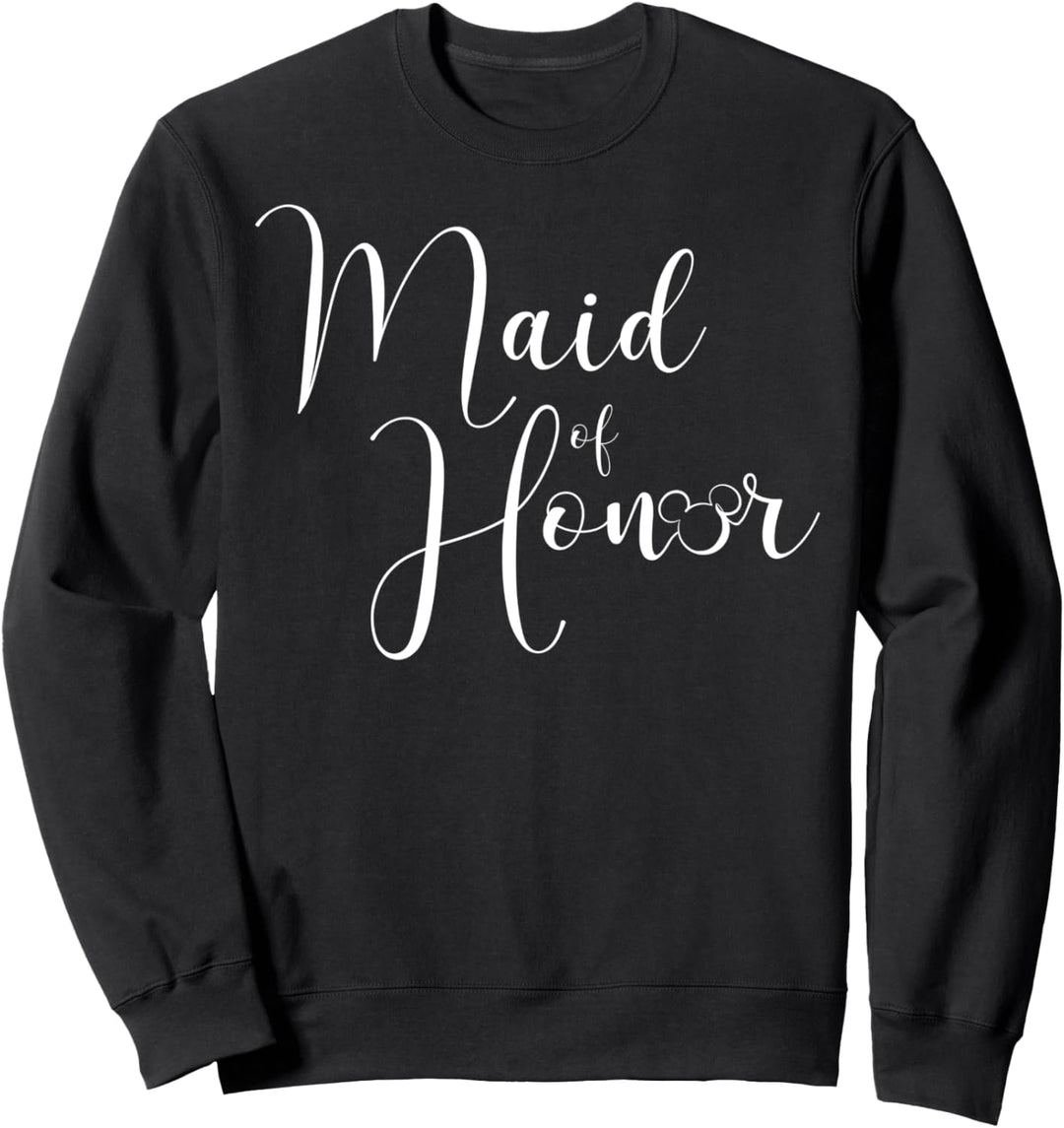Disney Mickey & Friends Maid Of Honor Cursive Text Sweatshirt