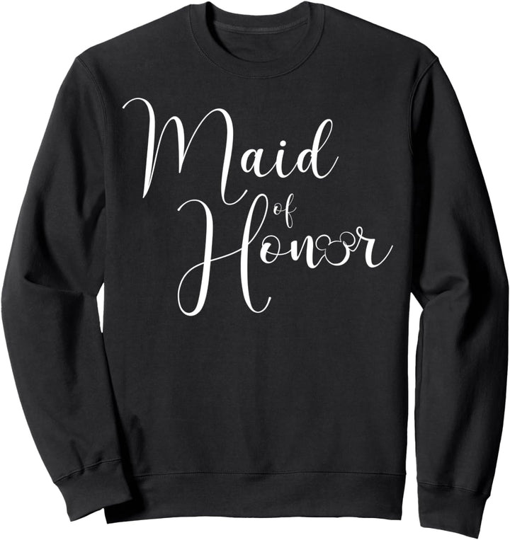 Disney Mickey & Friends Maid Of Honor Cursive Text Sweatshirt