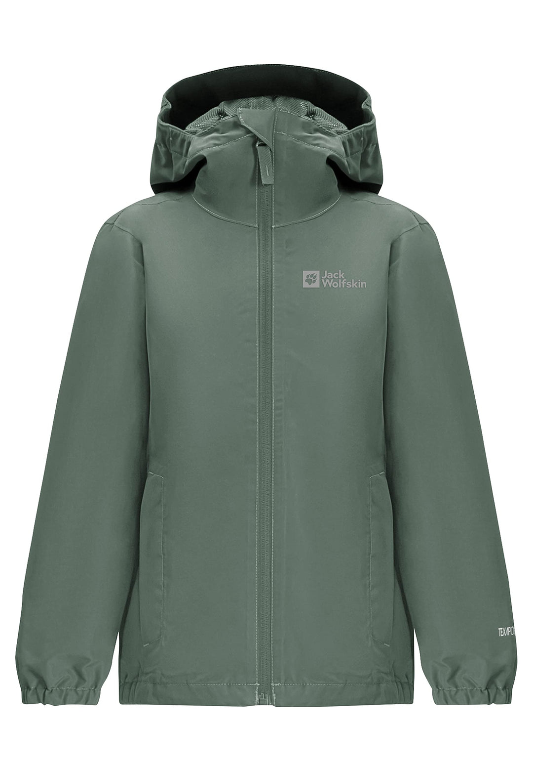 Jack Wolfskin Unisex Kinder Flaze Regenjacke 140 Hedge Green, 140 Hedge Green