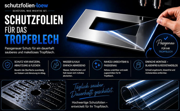 10 x Schutzfolie für Jura ENA 4 - ENA 5 - ENA 8 & ENA Sondermodell Tassenablage, Abtropfblech, Tropf