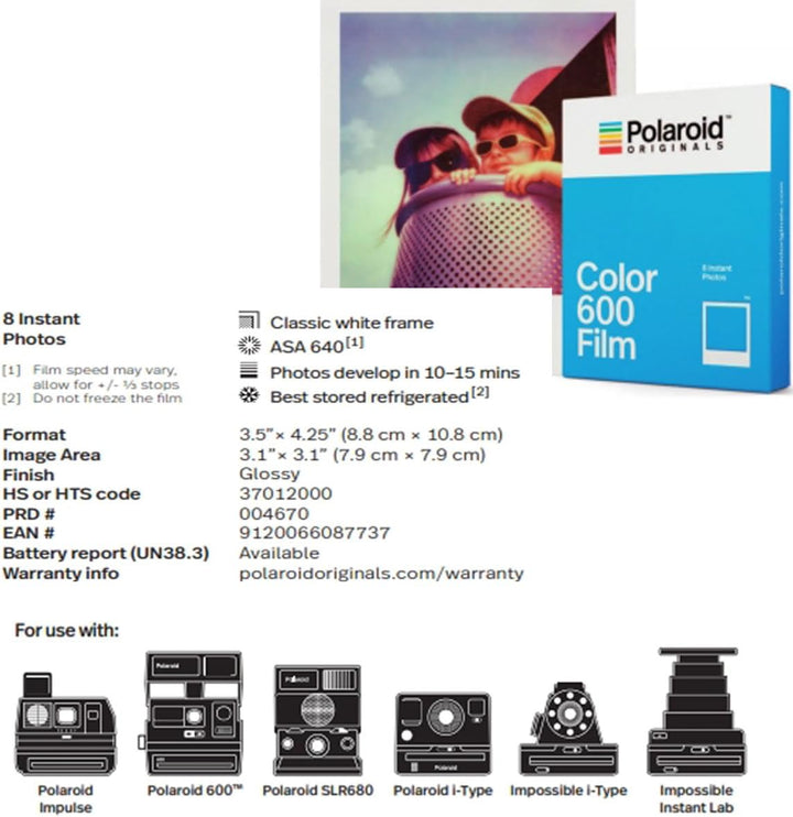 2 x 1A PHOTO PORST Polaroid Color 600 Sofortbildfilm
