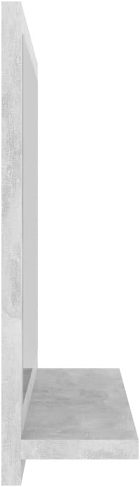 ZQQLVOO Badunterschrank Waschbecken Waschbeckenunterschrank Badspiegel Betongrau 40x10,5x37 cm Holzw