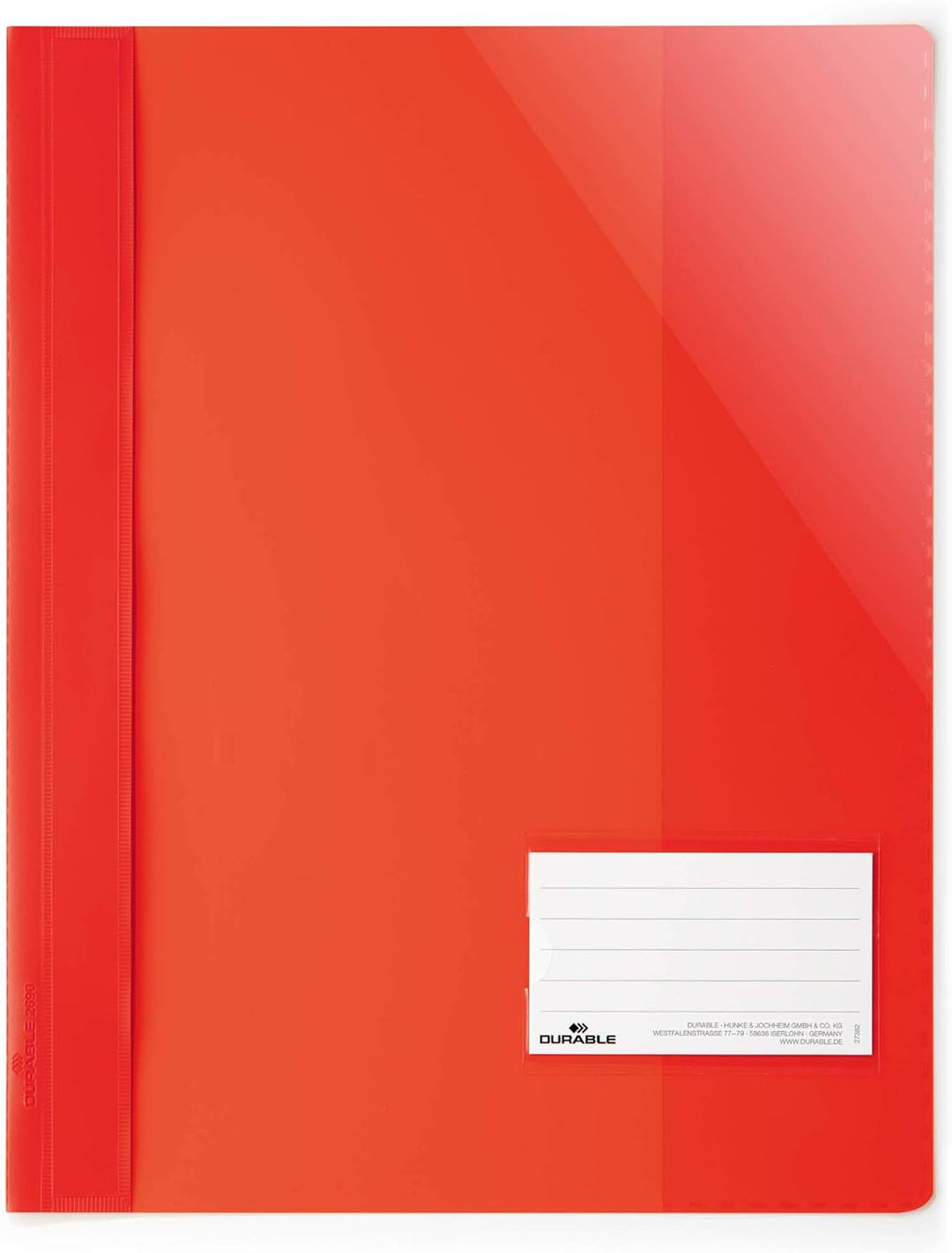 Durable Sichthefter für Din A4, Überbreite, rot, 25er Packung, 269003, Rot