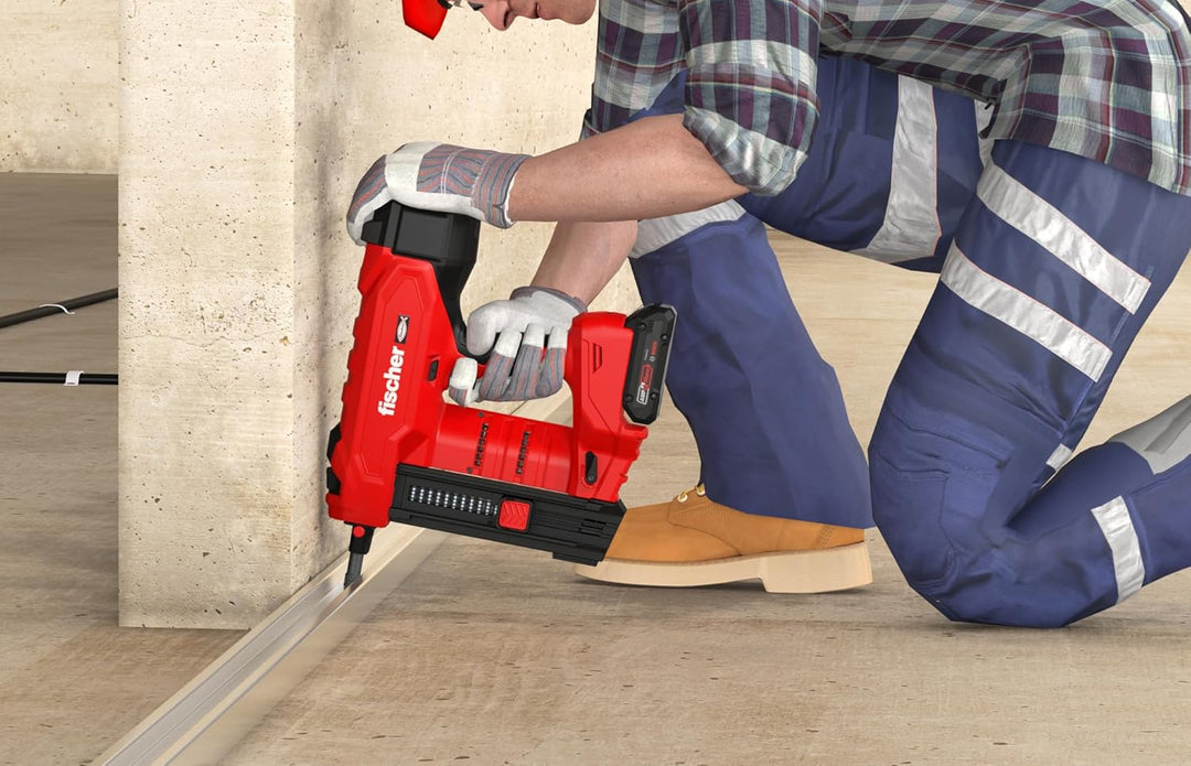 fischer Akku-Beton-Nagler FXC 85 Set, gasfreies Setzgerät, AMPShare Alliance, mit Tiefeneinstellung,