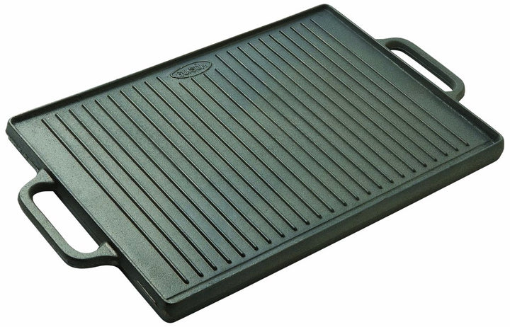 La Ideal, Grillplatte aus Gusseisen, rechteckig, Schwarz, 35 x 50 cm, 1 Stück