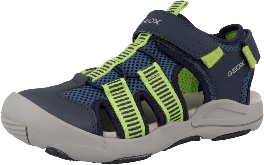 Geox Jungen Jr Kyle A Geschlossene Sandalen 31 EU Navy Lime, 31 EU Navy Lime