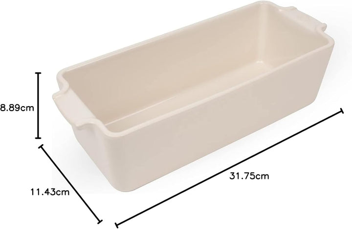 Peugeot Appolia Kuchenform eckig 31cm Ecru, aus Keramik gefertigt, 60503, Ecru