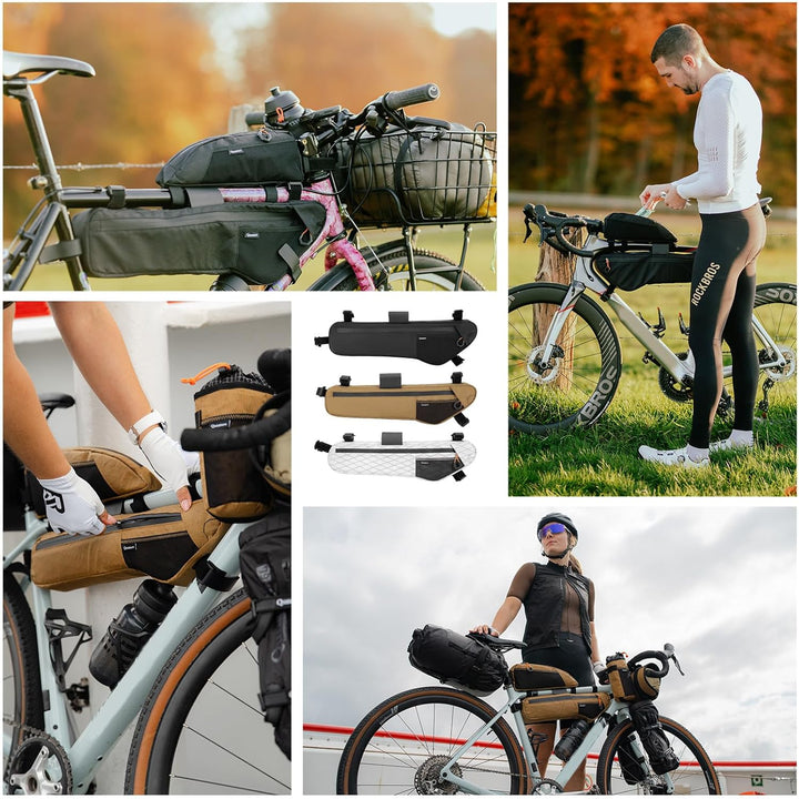 Fahrrad Rahmentasche Fahrradtasche, wasserdichte Fahrradtasche unter dem Schlauch, 4,2L mit Aussenta