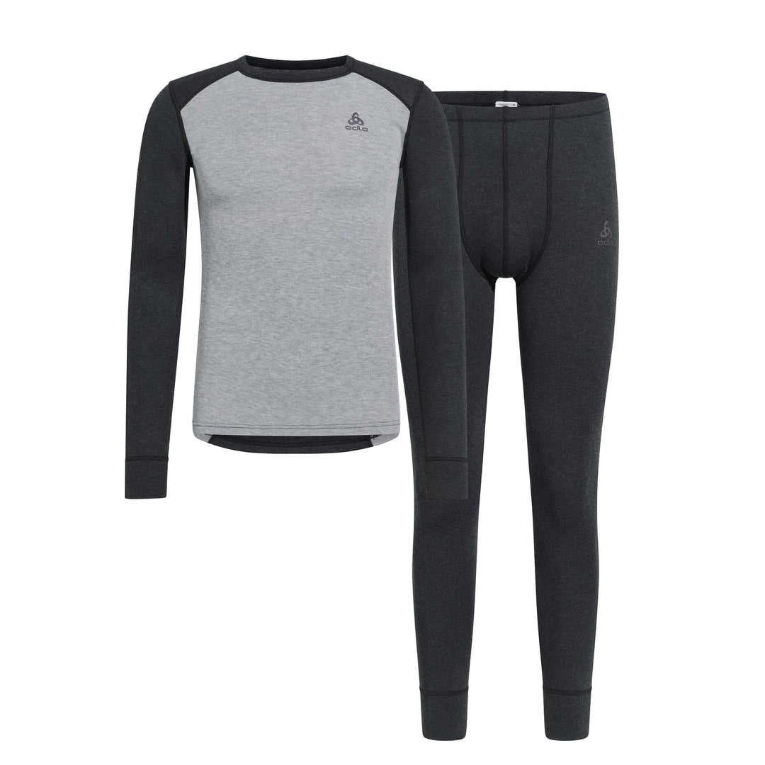 Odlo Herren Active Warm Eco_196702 Funktionsunterwäsche Set XXL Dark Grey Melange - Grey Melange, XX