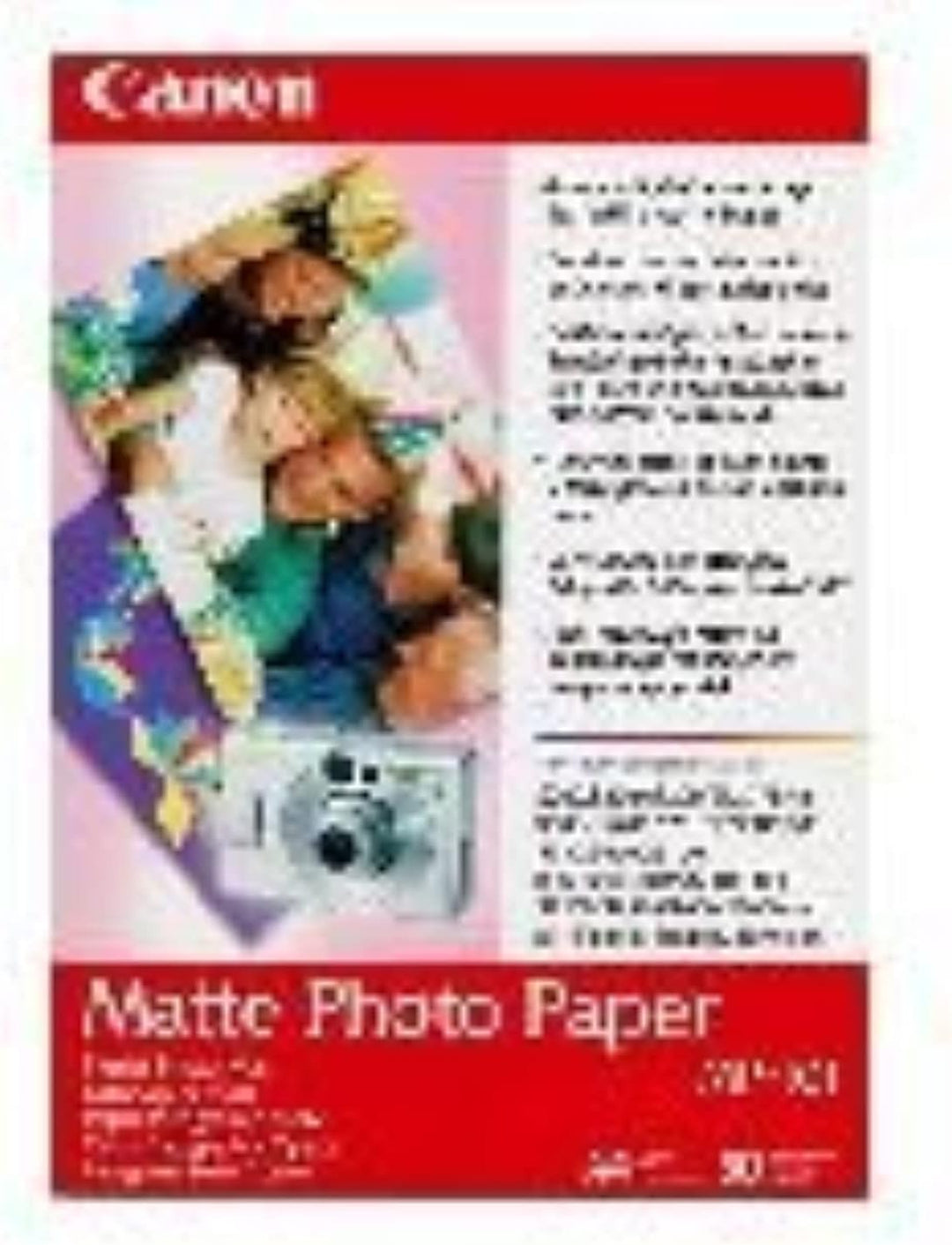 Canon Fotopapier MP-101 matt weiss - (DIN A4 50 Blatt) für Tintenstrahldrucker - PIXMA Drucker (170