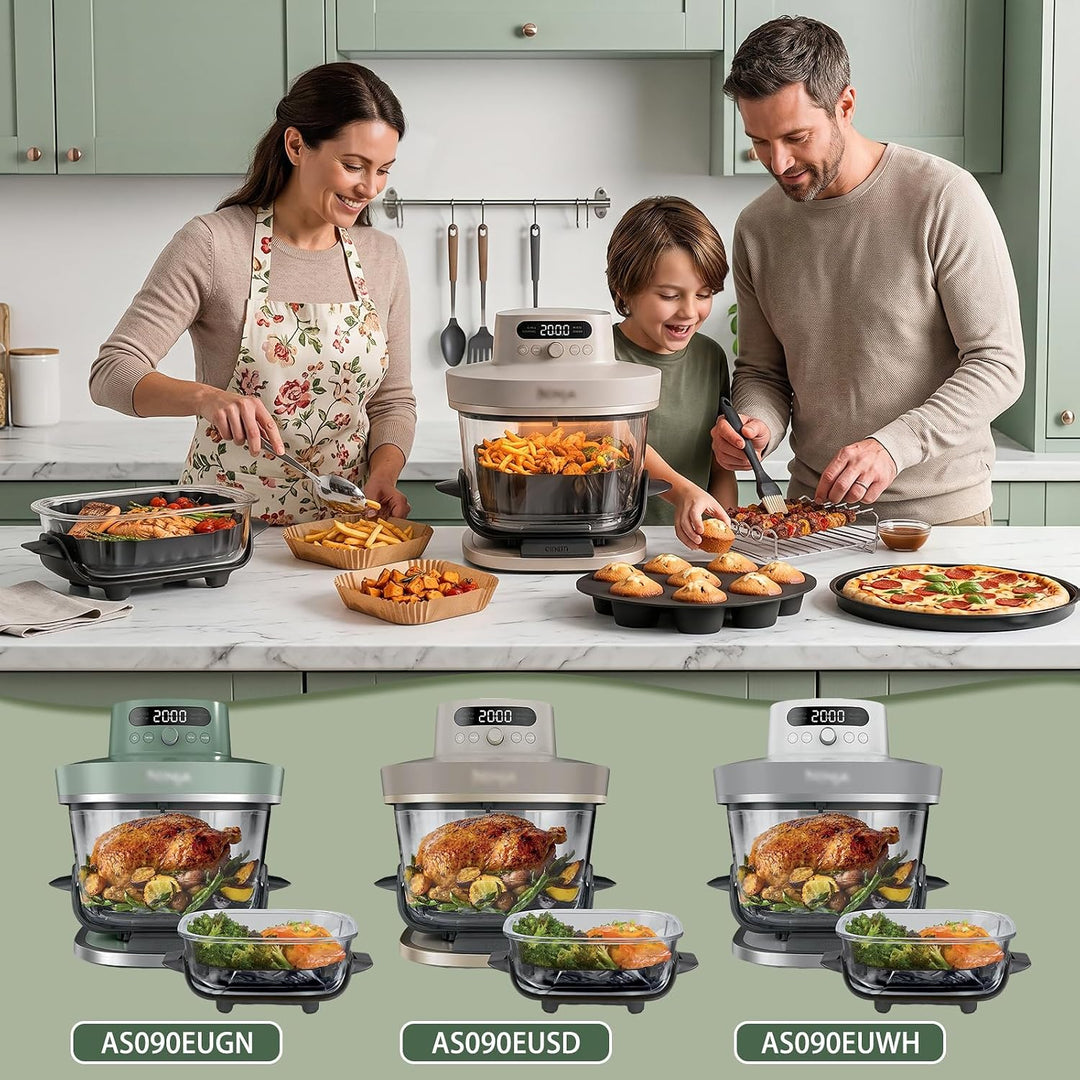 Airfryer Zubehör Set für Ninja CRISPi PRO XL Glas Heissluftfritteuse AS090EU