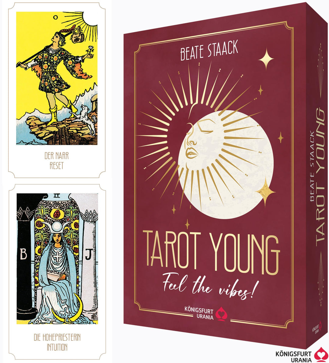 Tarot Young - Feel the vibes: 78 Tarotkarten und 208-seitiges Buch, Gebundenes Buch