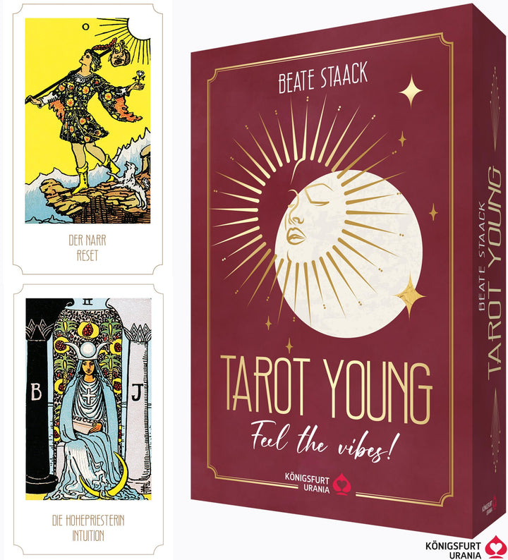 Tarot Young - Feel the vibes: 78 Tarotkarten und 208-seitiges Buch, Gebundenes Buch