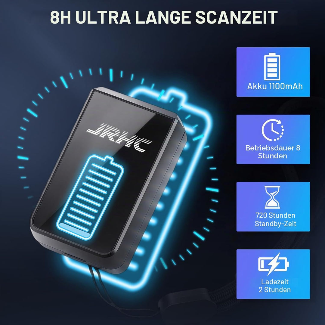 1D 2D Kabelloser Barcode-Scanner Bluetooth, Mini Tragbarer Barcode Lesegerät, 3-in-1 BT &amp; 2.4G &amp; USB