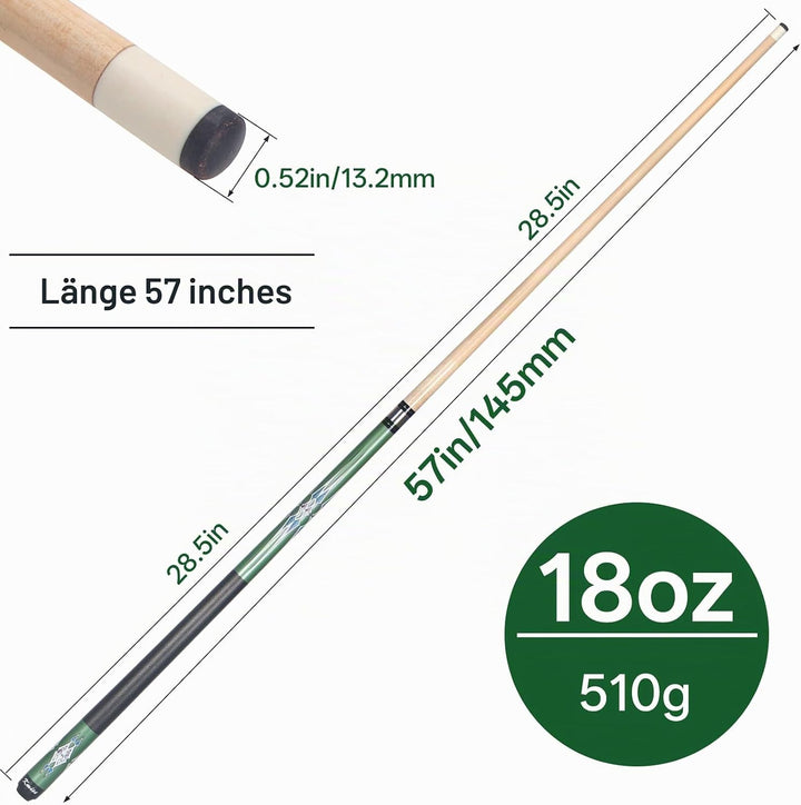 Kmise Billard-Stick-Set, 147 cm, Billard-Queue-Stick, Snooker-Spiel, Billard-Sticks für Männer, prof