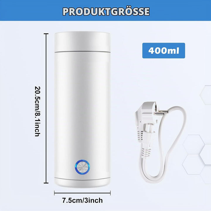 Kleiner Tragbarer Wasserkocher, Reise Wasserkocher Klein, 400ml Mini Electric Kettle, Tragbarer Elek
