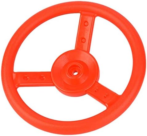 Dilwe Swingset Lenkrad, Kunststoff Outdoor Kids Lenkrad Befestigung Spielplatz Schaukel Set rot, rot