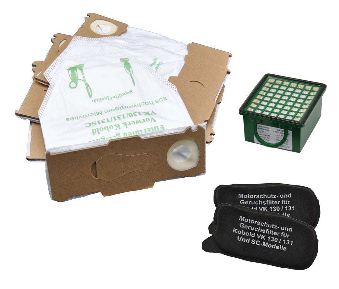 Vorteils Set 12 Microvliesbeutel + 2 Geruchsfilter + 1 Hygienefeinfilter kompatibel mit Vorwerk Kobo