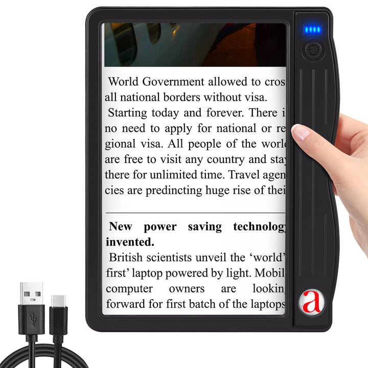 NZQXJXZ Lupe mit Licht, 6X 30X Leselupe mit Licht für Senioren gross, Wiederaufladbare Handlupe mit