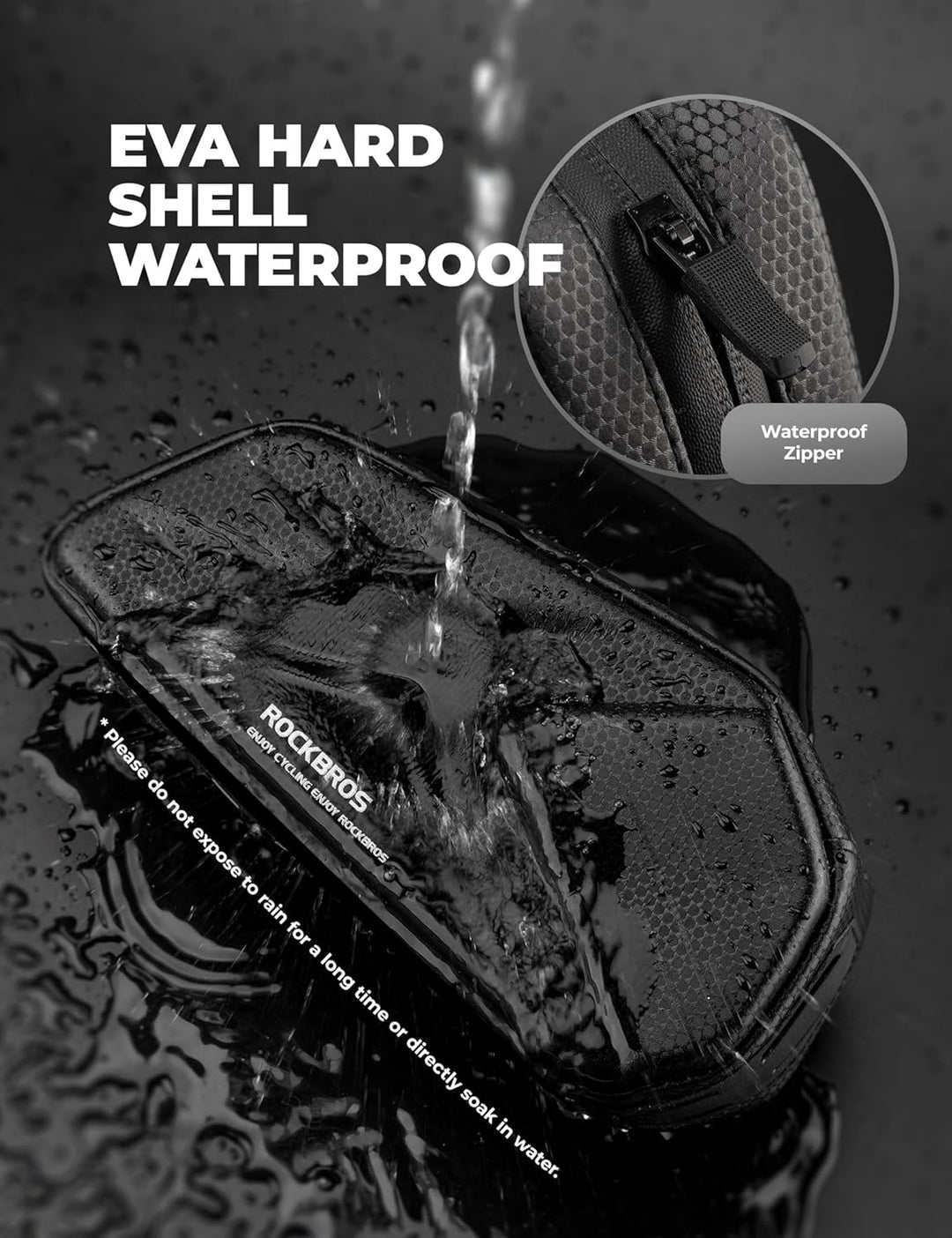 ROCKBROS Fahrrad Rahmentasche Fahrradtasche für Fahrradrahmen 1,4L MTB Oberrohrtasche