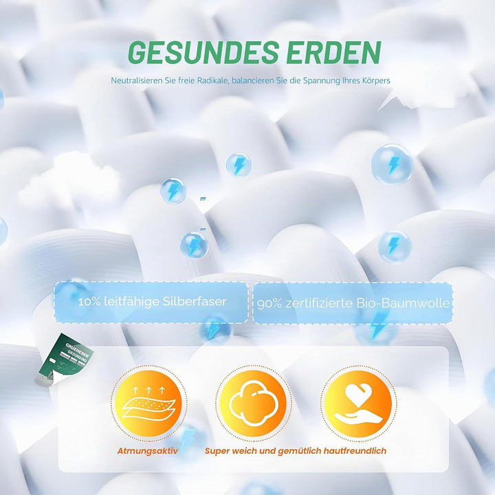 Erdungsbettlaken Erdungsmatte mit EU Erdungskabel für Besseren